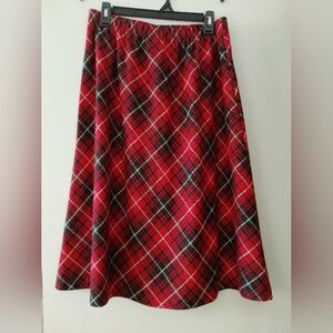 Plaid Red and Black Women's Skirt